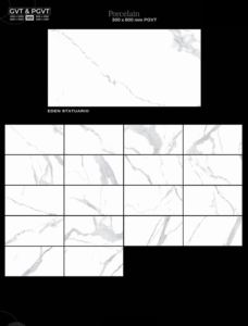 Ele Ganza Gloss 30x60 Finition haute brillance Durable Résistant aux taches Intérieurs contemporains modernes Carreaux muraux extérieurs en porcelaine - Product Image 2