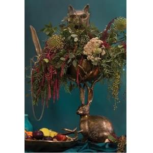 Jarrón de Metal clásico con diseño de animales, soporte de flores decorativo atemporal, perfecto para decoración artística y exhibición interior elegante - Product Image 6