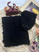 Collection de saris noirs brodés de séquences magnifiques, style pakistanais, robe pour filles pour les mariages et les fêtes