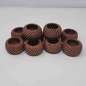 Accesorios de mesa de forma redonda hechos de ratán, servilleteros, artículos para el hogar y la cocina, anillos de sujeción de tejido, precio asequible - Product Image 6