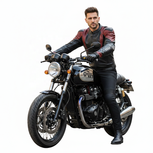 Veste de moto pour homme en polyester uni de qualité supérieure, avec option de taille et de couleurs personnalisées. - Product Image 3