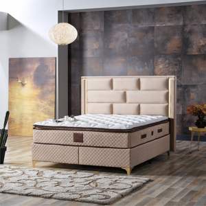 Modern Style Solid Oak Wood King Size Storage <b>Bed</b> with Ottoman Home Furniture by Manufacturer Queen Size Bedroom Soft <b>Double</b> <b>Bed</b> - Product Image 2