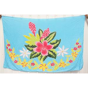 Pareos Hawaianos Pintados a Mano 100% Rayón de Alta Calidad, Ropa de Playa Personalizada al por Mayor, Cubierta para las Islas del Pacífico Asiático HPMU022-02-180 - Product Image 1