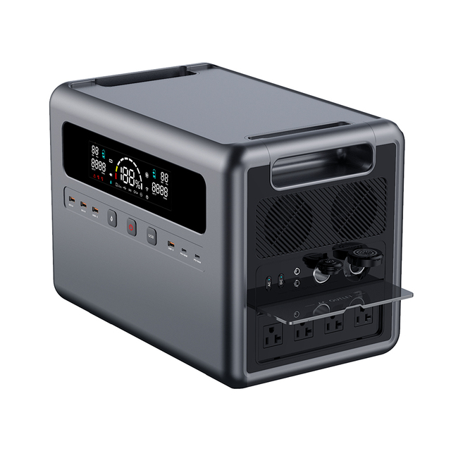 Portable Power Station 2200W (4400W Peak) 1536Wh LiFePO4 Battery Solar Generator with 1000W AC Charging for Home Backup