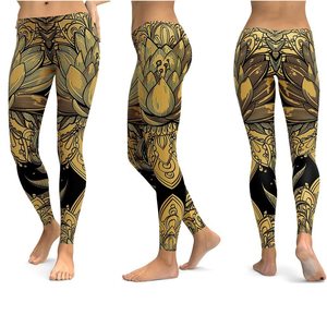 Leggings de yoga pour femmes, imprimés à carreaux, taille mi-haute, longueur intégrale, en Spandex/Nylon, couleurs et logo personnalisables, séchage rapide, respirants - Product Image 5