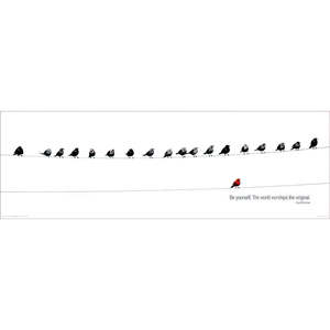 Minimalist Abstract Design Ingrid Bergmann Zitat 'Be Yourself' Paper <b>Poster</b> - Product Image 1