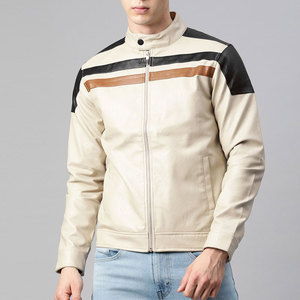 Veste en toile et cuir pour l'hiver, coupe ajustée, grande taille, imperméable, respirante, coupe-vent, plusieurs couleurs - Product Image 1