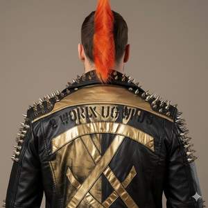 Chaqueta de Motociclista de Manga Larga con Pedrería de Alta Calidad para Hombre, de Lana, Resistente al Viento, para Otoño e Invierno, Última Moda, Cuero Genuino - Product Image 3