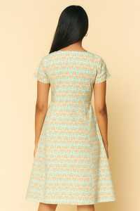 VESTIDO CASUAL DE ALGODÓN CORTO TIPO A PARA MUJER - Product Image 3