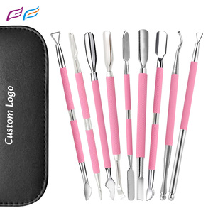 Cuchara para Cutículas de Acero Inoxidable al por Mayor, Herramienta de Manicura con Logotipo Personalizado, Removedor de Cutículas de Bahasa Pro - Product Image 1