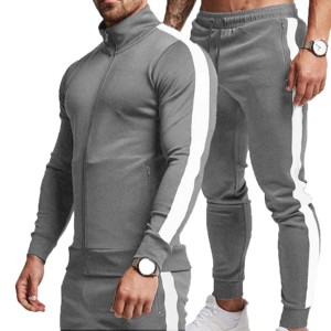 Personalizado slim fit gimnasio fitness correr chándales para hombres chándal de poliéster de alta calidad ropa deportiva para hombres cremallera chándal - Product Image 6