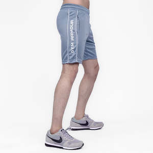 Shorts de sport 100 % polyester avec cordon de serrage, taille haute, pour l'entraînement estival, en tissu tricoté gris, taille XS - Product Image 2