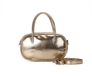Borsa a mano metallizzata da ragazza con due cinghie, fodera in PU e chiusura con cerniera - Product Image 2