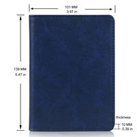 Funda de pasaporte de cuero con bloqueo RFID, elegante, de larga duración y de viaje, gran regalo esencial para viajeros del mundo y Jetsetters