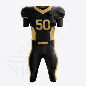 Uniforme de football américain en polyester de haute qualité, respirant, nouveau design, performance maximale, confort, taille plus, ensemble de performance - Product Image 1