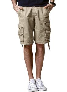 Vente chaude hommes 100% coton Cargo Shorts grande taille confortable multi-poches respirant séchage rapide été vêtements de sport de plein air - Product Image 6