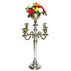 Bougeoir à 5 bras personnalisable Centre de table Candélabre en cristal Bougeoir décoratif pour mariage et maison - Product Image 1