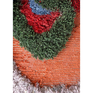 Tapiz Abstracto de Lana de Marfil y Seda de Bambú Caminantes, Decoración de Pared Artística - Product Image 2