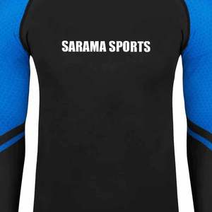 Rashguard à manches longues en polyester sublimé de haute qualité, écologique, 220g, couleurs personnalisées, logo personnalisé, vêtements de combat MMA BJJ pour hommes - Product Image 5