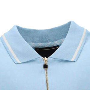 Polo con cremallera para hombre, camiseta de manga corta de secado rápido, Polo de golf para hombre, polos de estilo informal, precio al por mayor - Product Image 2