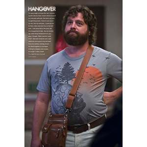 100% Cotton Jersey Hangover <b>Poster</b> One Man Wolf Pack Design with Pattern - Product Image 1