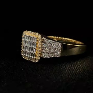 Bague de fiançailles en diamant véritable certifiée GIA Bague hip hop pour homme en or pour une élégance intemporelle et des propositions de mariage - Product Image 3