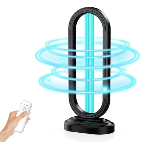 UV Light Sanitizer Ultraviolet Lamp Remote Control 3 Speed Timings Energy Efficient Bed Bugs Dust Mites Home Disinfection Device