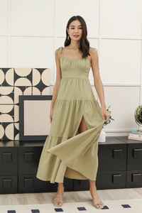 100% แม็กซี่เดรสคอวีเว้าหลังสำหรับผู้หญิงชุดเดรสลำลองแขนกุดทรงหลวมคอวีสำหรับฤดูร้อน - Product Image 5