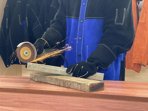 Flame Retardant <b>Welders</b> Jacket Hot <b>Sale</b> Leather Welding Jacket Heavy Duty Men's Working Fireproof Safety Clothing Uniforms - Product Image 5