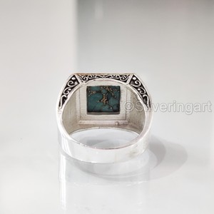 Wholesale Mens <b>Ring</b> Natural Blue Copper Turquoise Gemstone December Birthstone <b>Ring</b> <b>Arabic</b> Fine Jewelry 925 Sterling Silver <b>Ring</b> - Product Image 6