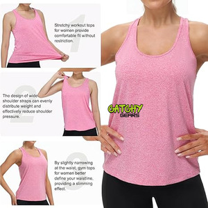 เสื้อกล้ามวิ่งสำหรับผู้หญิงเสื้อกล้ามโยคะแบบเปิดหลังนุ่มแห้งเร็วระบายอากาศได้ดีใส่เล่นกีฬาออกกำลังกายน้ำหนักเบา - Product Image 2