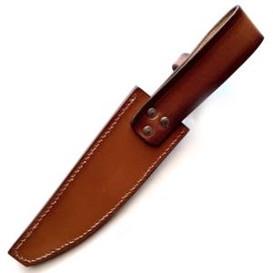 Funda de cuero de artesanía fina hecha en fábrica de alta calidad para cuchillos de hoja Bowie de 6 pulgadas - Product Image 4