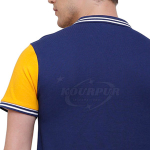 T-shirts décontractés pour hommes KOURPUR de qualité supérieure, 100% coton, respirants, coupe régulière, personnalisables, motif uni, col roulé - Product Image 6