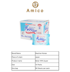 Sábanas para Bebé Akachan Honpo 100% Algodón Puro, Sin Perfume, 90 Hojas X 16 Paquetes, Hechas en Japón, Venta al por Mayor - Product Image 4