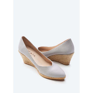 Sandali da donna con zeppe Espadrille con taglio a V rose - Product Image 3