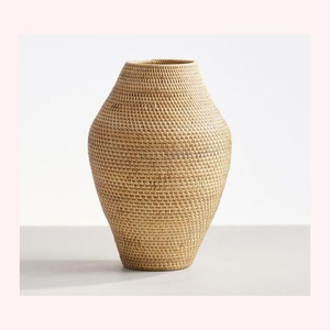 TerraLoom Exquisite Handwoven Seagrass and Rattan Vase for Contemporary Living Spaces Wood Bamboo Material Handwoven Rattan - Product Image 5