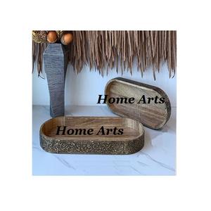 Plateau de service alimentaire en bois avec travail islamique ensemble de deux tailles différentes bonbons dates plateau de service à vendre - Product Image 1