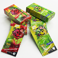 Sacs d'emballage en forme découpée personnalisés pour bonbons et herbes 3,5 g, 7 g, 14 g, 28 g, sac en mylar comestible à l'épreuve des enfants avec boîte combinée