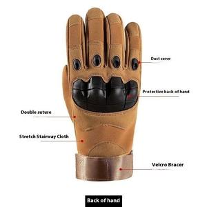 Gants tactiques en polyester de qualité supérieure, personnalisés, à doigts entiers, avec coque souple de protection, en gros, provenant du Pakistan - Product Image 3