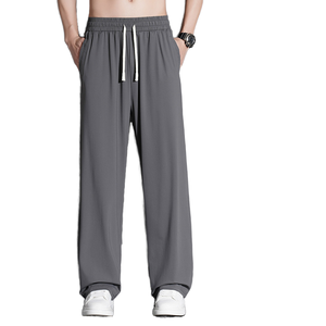 New Men's <b>Summer</b> Thin Straight-leg Pants, Cool, Quick-drying, Loose and Drape Casual <b>Trousers</b> - Product Image 4