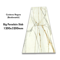 Dalle en porcelaine émaillée polie de luxe 1200x3200mm Carreaux Grand motif d'aspect marbre naturel pour les applications hôtelières