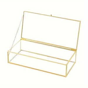 Boîte de défilement attrayante en verre métallique avec un design durable de haute qualité pour un rangement sûr des objets de valeur et un présentoir de table élégant - Product Image 2