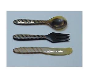 Nuevo juego de cubiertos de cuerno de estilo nórdico, Juego de 3 uds. Para utensilios de cocina, vajilla, juego de cubiertos, precio al por mayor, hecho en India - Product Image 3