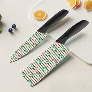 Cuchillo de Carne de Cerámica de Entrega Rápida con Mango de Plástico Estampado de Flores para Uso Diario, Precio de Fábrica, Suministro al por Mayor, Envío Gratuito - Product Image 1