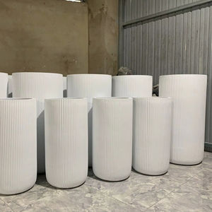 FIBERGLASS FIBERSTONE LIGHTWEIGHT PLANTER FLOWER POT POLYSTONE <b>TROUGH</b> DURABLE MATERIAL GARDEN POT COMMERCIAL PROJECT - Product Image 1