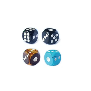 Piedra de alta calidad D6 Cubo de dados multi piedra Piedra preciosa Cristal D6 Dados Piedra grabada Puntos personalizados Juegos de dados Vikingos Mayorista - Product Image 6
