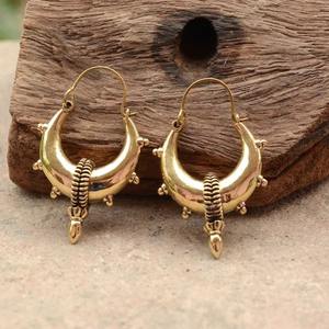 Elegantes pendientes de tuerca para mujer, oro sólido de 18 quilates, chapado en oro rosa, forma de hoja, regalo de boda, joyería - Product Image 3