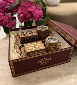 Wooden <b>gift</b> set of incense bakhoor burner for giveaway <b>gifts</b> and <b>Eid</b> or Ramadan <b>gift</b> from manufacturing company - Product Image 1