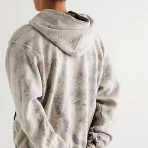 2024 sudaderas con capucha de moda en blanco lavado con ácido hombres de alta calidad 100% algodón polar 380gsm invierno personalizado impreso Sudadera con capucha - Product Image 2