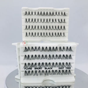 Ventilateurs préfabriqués de haute qualité 10D 14D 24D vente en gros Vietnam Flare cils grappes extensions de cils nouées sans noeud - Product Image 1